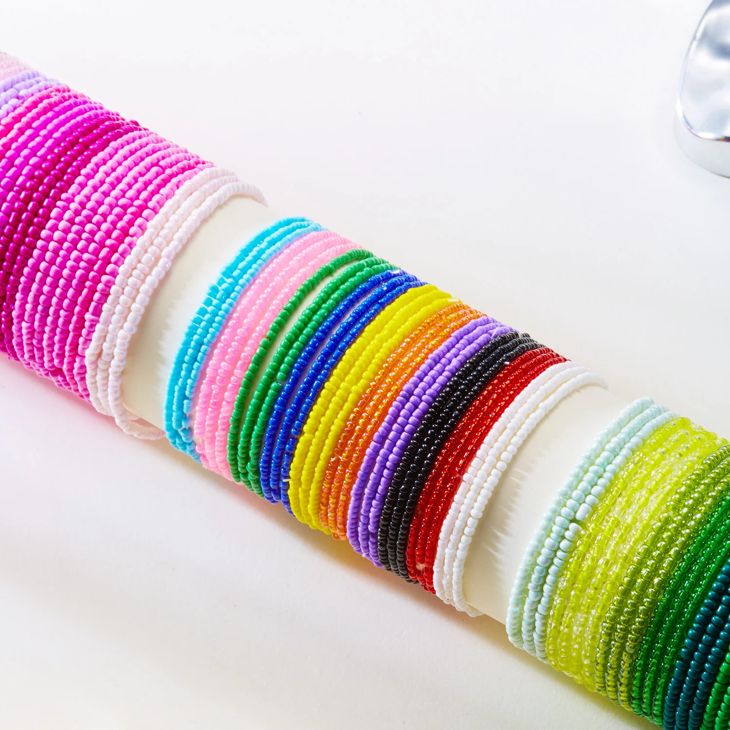 ensemble de bracelets de perles bohème pour femmes, chaîne de perles de riz extensibles colorées, bijoux empilables, cadeau de plage d'été ensemble de bracelets de perles bohème pour femmes, chaîne de perles de riz extensibles colorées, bijoux empilables, cadeau de plage d'été