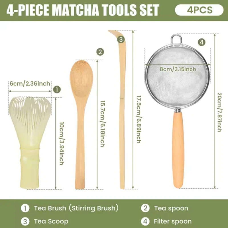 service à thé matcha japonais pour débutants, kit de démarrage exécutif avec fouet matcha, cuillère à thé, ensemble de fouets matcha réutilisables, 4 pièces service à thé matcha japonais pour débutants, kit de démarrage exécutif avec fouet matcha, cuillère à thé, ensemble de fouets matcha réutilisables, 4 pièces