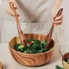 filles en bois d'acacia de style japonais, vaisselle anglaise, ménage et bassin, assiette de fruits, bol à salade, bol à soupe en bois entier
