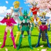 Figurine de dessin animé Phoenix Ikki Hyoga Seiya Shiryu, modèle d&rsquo;armure debout, jouets pour enfants, boîte en PVC, décoration de Collection de bureau