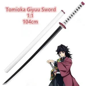 104cm Tomioka Giyuu katana 1:1 démon tueur Cosplay épée Anime Ninja couteau Kimetsu no Yaiba épée arme PU accessoire modèle