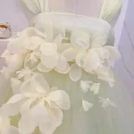 Organza dentelle bricolage moustaches fleur à la main fleur mode enfants robe de mariée vêtements accessoires fleurs décoratives