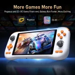 Console de jeu portable Kinhank K56 Android 14 avec écran tactile de 5,5 pouces et plus de 50 émulateurs de jeux vidéo rétro pour DC/MAME/SS/P Console de jeu portable Kinhank K56 Android 14 avec écran tactile de 5,5 pouces et plus de 50 émulateurs de jeux vidéo rétro pour DC/MAME/SS/P
