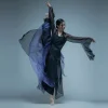 Costume de danse classique pour femmes, robe en gaze fluide, tenue d&rsquo;entraînement de Style chinois, robe en gaze du rythme du corps féminin, martial