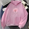 sweat à capuche de dessin animé japonais sakura flower takcartoon, sweat shirt décontracté, pulls doux, funko pop aesthetic moletom, rétro, automne, hiver