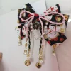 fille de style japonais avec estampage à chaud, accessoire pour cheveux avec nœud en fleurs de cerisier, clip de bord à pampilles lolita