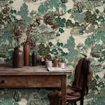 Papier peint Mural de jardin japonais, papier peint de paysage asiatique traditionnel pour décoration murale orientale de maison, papier peint pelable et collé