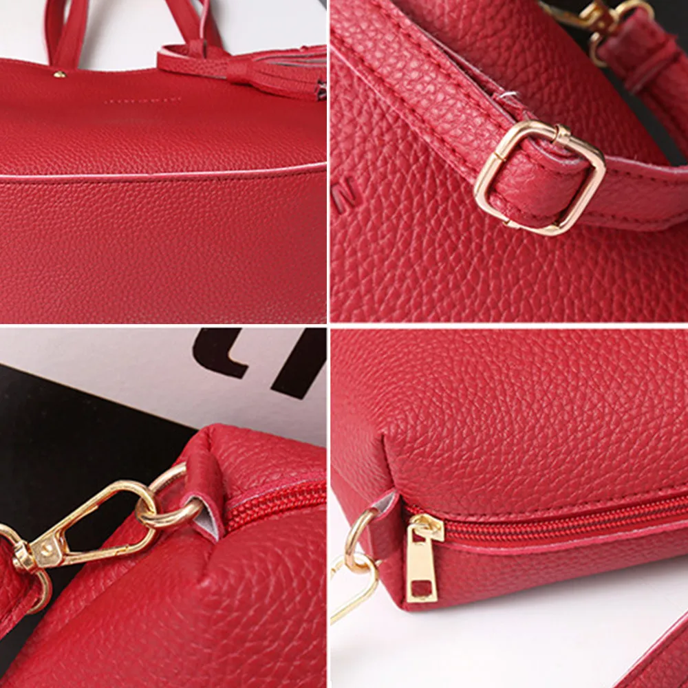 4 pièces sacs fourre tout ensemble de sacs à main pour femmes sacs à bandoulière en cuir pu durables avec fermeture éclair pour les activités de tenue décontractée quotidienne fourre tout de mode 4 pièces sacs fourre tout ensemble de sacs à main pour femmes sacs à bandoulière en cuir pu durables avec fermeture éclair pour les activités de tenue décontractée quotidienne fourre tout de mode