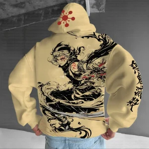 Sweat à capuche Demon Slayer – Coton élastique, texture douce, aéré et confortable, idéal pour les jours actifs et les vêtements décontractés, sweat-shirt à capuche élégant. Sweat à capuche Demon Slayer – Coton élastique, texture douce, aéré et confortable, idéal pour les jours actifs et les vêtements décontractés, sweat-shirt à capuche élégant.