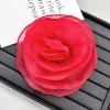 broche florale multicouche en organza pour femme, épinglettes, fleur de poitrine, corsage, vêtements, décoration de robe, rose, mode