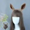 costume de cerceau d'oreille de cheval d'anime mignon, oreilles d'animaux de simulation, bande de sauna en peluche, accessoires d'halloween