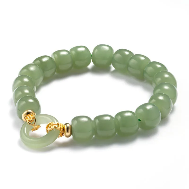 bracelet en jade hetian naturel pour femmes, élégant, rétro, ornements à main, bijoux décontractés, cadeau bohème, vintage, perles, mode bracelet en jade hetian naturel pour femmes, élégant, rétro, ornements à main, bijoux décontractés, cadeau bohème, vintage, perles, mode