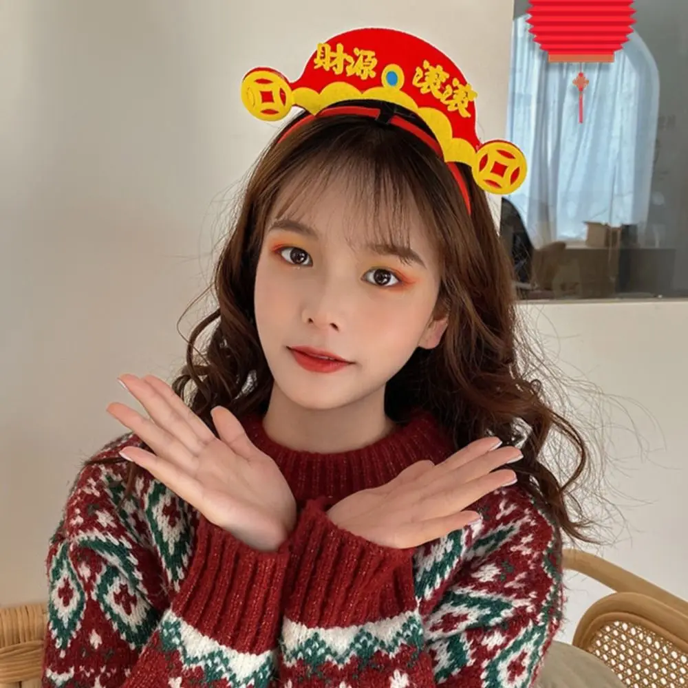 bandeau rouge pour cheveux, bonne année, mascotte dragon, style chinois, couvre chef pour enfant, cerceau en feutre, 2024 bandeau rouge pour cheveux, bonne année, mascotte dragon, style chinois, couvre chef pour enfant, cerceau en feutre, 2024