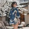 kimono court d'été pour hommes et enfants, cardigan, mode japonaise, cape de cosplay anime, robe populaire, streetwear haori samouraï