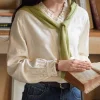 hauts en coton chemisiers japon filles mignon doux style preppy à manches longues volants col en v bleu rose bouton rétro vintage chemises à carreaux