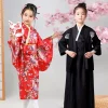 kimono japonais traditionnel imprimé floral pour enfants, robe kimono élégante de style japonais sakura pour filles, nouvelle collection asiatique