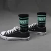 chaussettes streetwear pour hommes, sport coréen, harajuku, tendance, skateboard, couple, chaussettes hip hop à rayures hautes, 1997