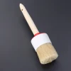 brosse à cheveux de sanglier à tête ronde, manche en bois, outil de nettoyage à poils durables, lavage de voiture, détail de roue, épurateur, éponges, tissus, brosses