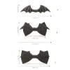 nœud ailes chauve souris noires pour hommes femmes, longueur réglable, nœud pré noué pour halloween