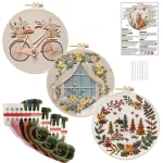 Kit de broderie de vélo rose, y compris couture faite à la main pour adultes, adapté aux débutants, bel Art, décoration de maison 3D