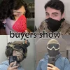 masque demi visage en silicone, cosplay, cyclisme en plein air, randonnée, chasse, cagoule, coque de protection, masques buccaux, accessoire