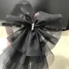 broche vintage à grand nœud en maille, pince à cheveux à double usage pour femmes, cravate, corsage, vêtements, accessoires de décoration.