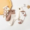 5 paires de chaussettes à la cheville en forme d'ours en peluche, chaussettes courtes confortables et mignonnes, bas et bonneterie pour femmes