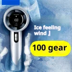 Ventilateur portatif 2025, 5200mAh, avec affichage LED, réfrigération à semi-conducteur, 100 vitesses, Rechargeable par USB, pour le Sport Ventilateur portatif 2025, 5200mAh, avec affichage LED, réfrigération à semi-conducteur, 100 vitesses, Rechargeable par USB, pour le Sport
