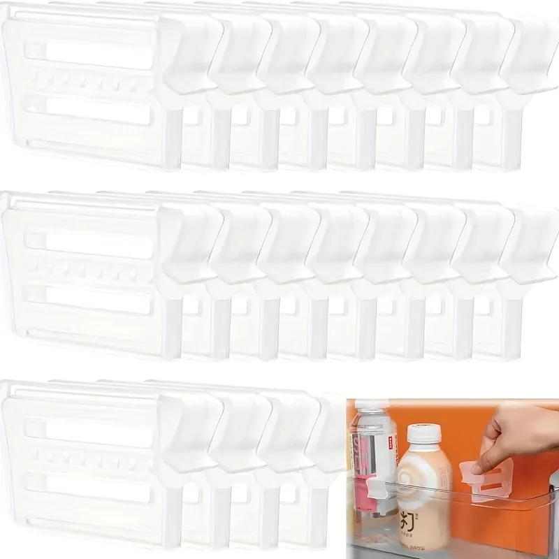 séparateur d'espace pour réfrigérateur réglable 6/12 – organisateur extensible pour boissons et sauces – maximisez le stockage du réfrigérateur, organisé bien séparateur d'espace pour réfrigérateur réglable 6/12 – organisateur extensible pour boissons et sauces – maximisez le stockage du réfrigérateur, organisé bien