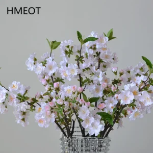 Fausses fleurs de pêche artificielles, branche de prunier, décoration florale pour mariage, maison, vase de table