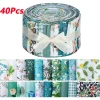 rouleau de gelée japonaise, 40 pièces, bandes de tissu en coton, matériau matelassé, tissu artisanal, patchwork, couture de poupées, sac, tissu de couture