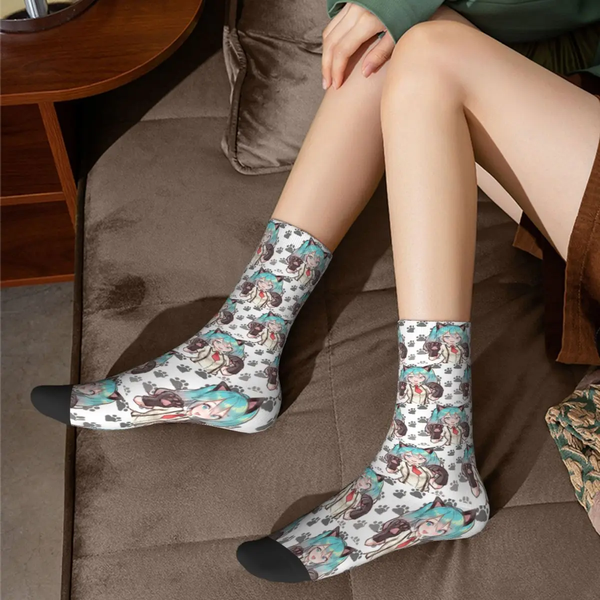hatsune miku nekko kawaii chaussettes harajuku bas de haute qualité toutes saisons chaussettes longues accessoires pour cadeaux homme femme hatsune miku nekko kawaii chaussettes harajuku bas de haute qualité toutes saisons chaussettes longues accessoires pour cadeaux homme femme