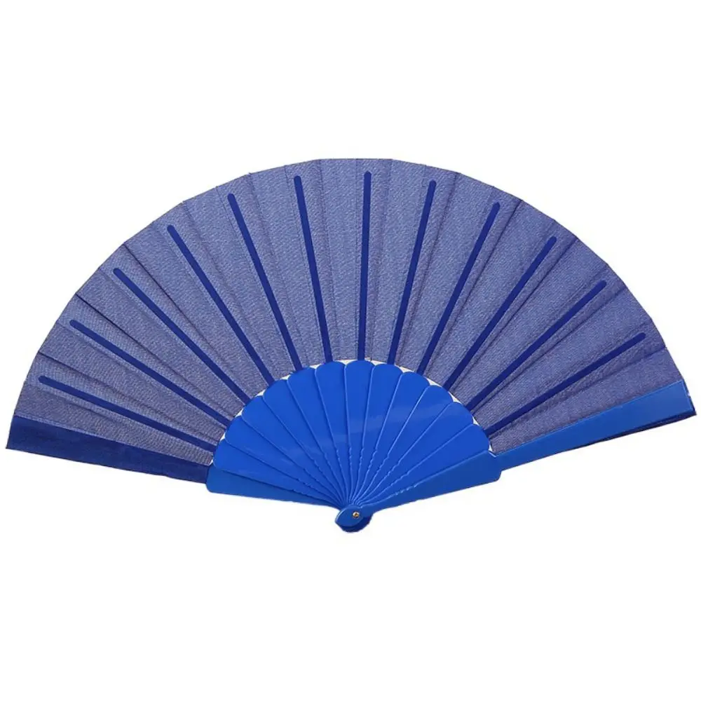 ventilateur à main pliant portable en plastique uni, ventilateur à main en tissu élégant chinois, gril pour mariages, fête de voyage, phtalcosplay ventilateur à main pliant portable en plastique uni, ventilateur à main en tissu élégant chinois, gril pour mariages, fête de voyage, phtalcosplay