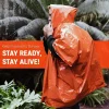 1 ensemble poncho de pluie à capuche d'urgence matériau pe de haute qualité et coutures renforcées poncho de pluie à couverture complète compact