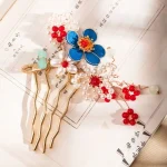 Fleur antique bâton de cheveux perle gland fleur peigne à cheveux baguettes de cheveux bâtons de cheveux pour chignons Style chinois bâton de cheveux Fleur antique bâton de cheveux perle gland fleur peigne à cheveux baguettes de cheveux bâtons de cheveux pour chignons Style chinois bâton de cheveux