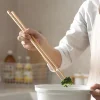 baguettes japonaises extra longues en bois de hêtre poli, nouilles alimentaires frites, baguettes antidérapantes, outils de cuisine