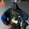 vegeta dragon ball saiyan harajuku streetwear automne hommes vintage sweat à capuche hiver femmes surdimensionné sweat à capuche à manches longues haut