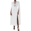 robe de soirée formelle personnalisée de style moderne, col rond, ligne a, perles, glands, sur mesure, pour vinc, bal