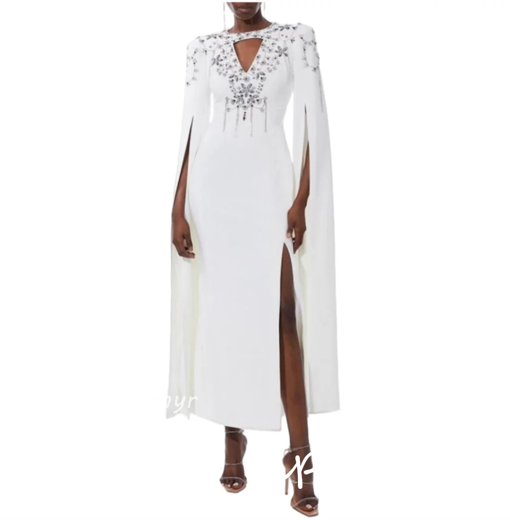 robe de soirée formelle personnalisée de style moderne, col rond, ligne a, perles, glands, sur mesure, pour vinc, bal robe de soirée formelle personnalisée de style moderne, col rond, ligne a, perles, glands, sur mesure, pour vinc, bal