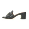 talons hauts pour femmes de style italien, pantoufles 100% en cuir véritable de haute qualité, chaussures décontractées classiques à bout rond et ouvert, tailles 35 44