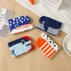chaussettes amusantes et mignonnes à bout fendu pour femmes, chaussettes courtes imprimées de baleine de requin de dessin animé, douces, confortables et respirantes pour étudiants
