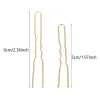 Épingles à cheveux en alliage en forme de u, 100 pièces/sac, 5cm/6cm, pinces à cheveux ondulées, épingles à cheveux simples en métal, barrettes, outils de coiffure de mariée