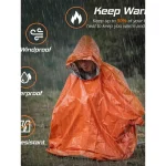 Poncho de pluie d’urgence, couverture thermique, résistant aux intempéries, équipement de Camping de survie en plein air, Gadgets de survie Poncho de pluie d’urgence, couverture thermique, résistant aux intempéries, équipement de Camping de survie en plein air, Gadgets de survie