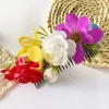 peigne à cheveux à fleurs douces, style ethnique bohème, accessoires pour cheveux thaïlandais, peignes fixes, pince à cheveux, accessoires de mariée, couvre chef