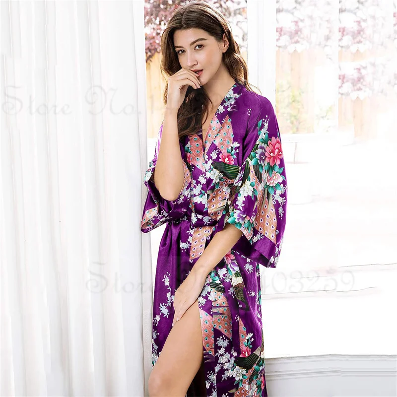 femmes robe longue kimono peignoir robe avec poches sexy mariage mariée demoiselle d'honneur robe de chambre surdimensionné satin homewear vêtements de détente femmes robe longue kimono peignoir robe avec poches sexy mariage mariée demoiselle d'honneur robe de chambre surdimensionné satin homewear vêtements de détente
