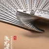 ventilateur de gufeng chinois en acier inoxydable, évidé, portable, auto défense, kung fu, ventilateur pliant en fer, chapelle tai, métal, nouveau