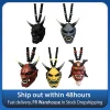 KABAAMasks-Pendentif de miroir de vue arrière de voiture, casque japonais Oni, décorations de voiture d’Halloween, cadeau KABAAMasks-Pendentif de miroir de vue arrière de voiture, casque japonais Oni, décorations de voiture d’Halloween, cadeau