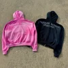 harajuku – sweat à capuche ample avec motif de portrait imprimé pour femmes, fermeture éclair, mode rétro, coton chaud, vêtements y2k pour hommes, streetwear décontracté