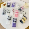 chaussettes d'étudiant de mode mi mollet de style coréen mignon de dessin animé kuromi de haute apparence – un incontournable pour les déplacements quotidiens des filles