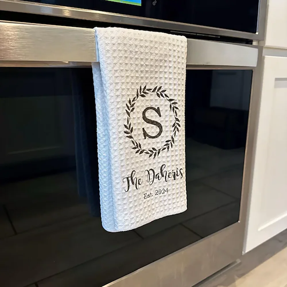 serviettes à thé personnalisées avec le nom et l'année, 1 pièce, accessoires de table de mariage exclusifs, maison, cuisine, salle de bain, cadeaux d'anniversaire serviettes à thé personnalisées avec le nom et l'année, 1 pièce, accessoires de table de mariage exclusifs, maison, cuisine, salle de bain, cadeaux d'anniversaire